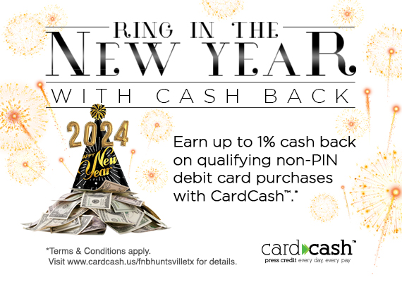 Ring in the New Year with Cash Back